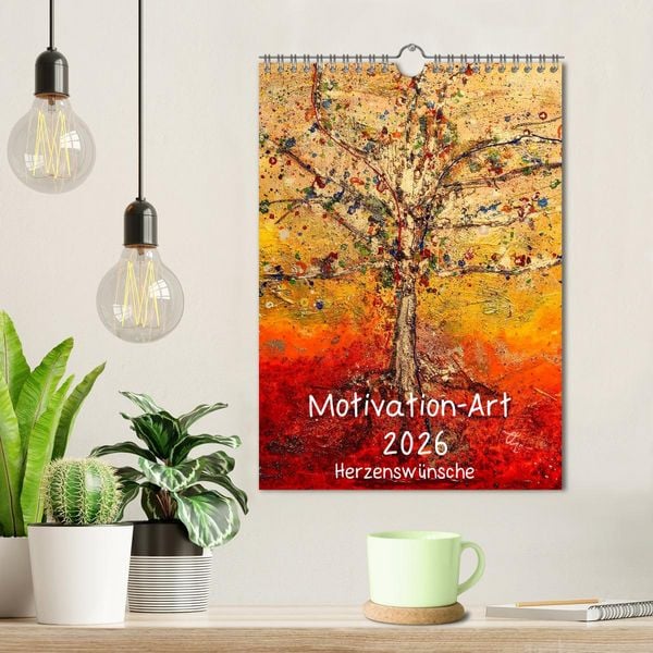 Produktbild: Motivation-Art 2026 (Wandkalender 2026 DIN A4 hoch), CALVENDO Monatskalender