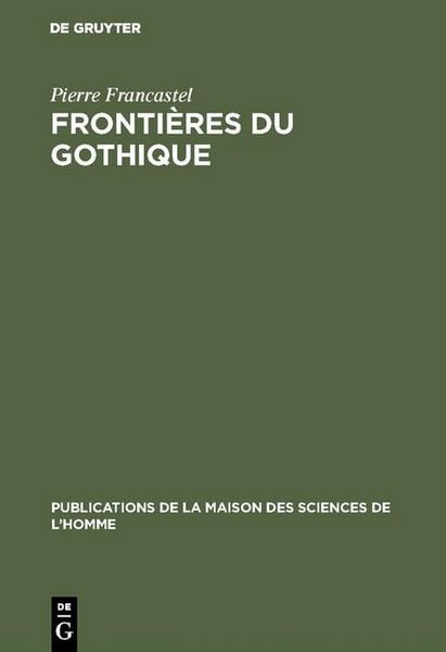Produktbild: Fronti&egrave;res du gothique