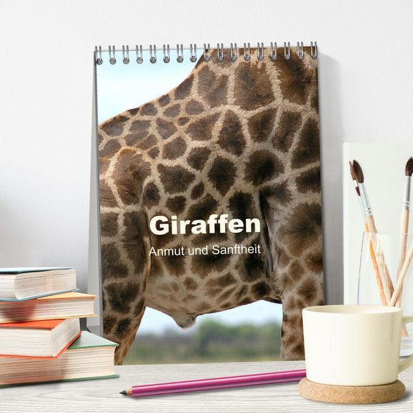Produktbild: Giraffen - Anmut und Sanftheit (Tischkalender 2026 DIN A5 hoch), CALVENDO Monatskalender