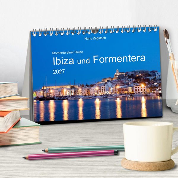 Produktbild: Momente einer Reise - Ibiza und Formentera (Tischkalender 2027 DIN A5 quer), CALVENDO Monatskalender