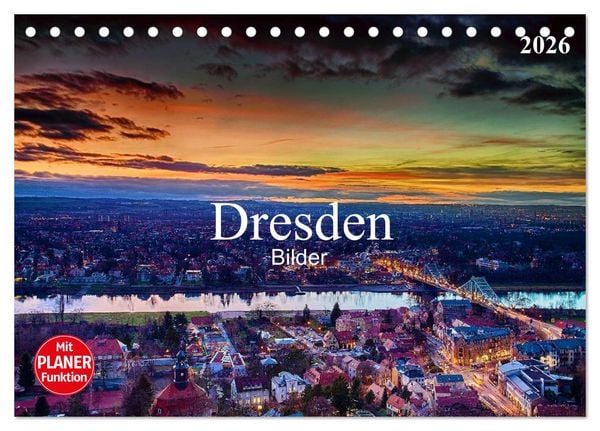 Produktbild: Dresden Bilder 2026 (Tischkalender 2026 DIN A5 quer), CALVENDO Monatskalender