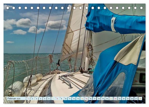 Produktbild: Segelyacht - Freiheit und Abenteuer (Tischkalender 2026 DIN A5 quer), CALVENDO Monatskalender