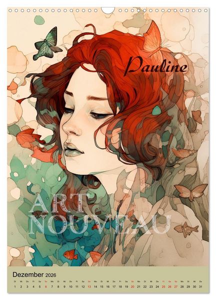 Produktbild: Art Nouveau - Galerie der Sch&ouml;nheiten (Wandkalender 2026 DIN A3 hoch), CALVENDO Monatskalender
