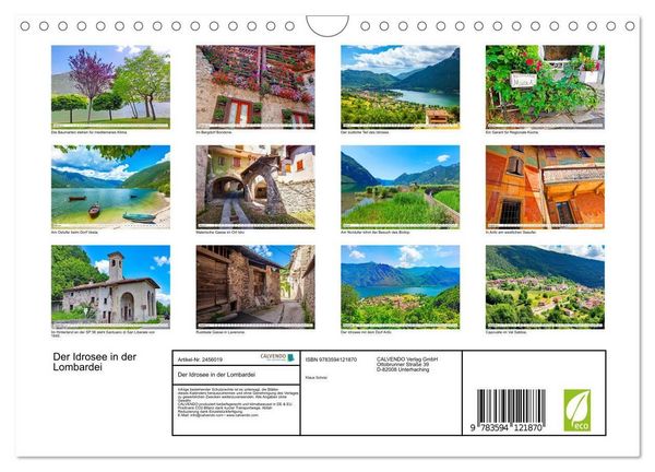 Produktbild: Der Idrosee in der Lombardei (Wandkalender 2027 DIN A4 quer), CALVENDO Monatskalender