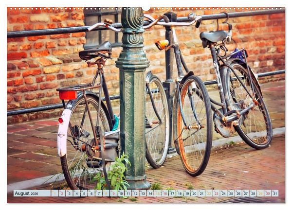 Produktbild: Stadtfahrrad (hochwertiger Premium Wandkalender 2026 DIN A2 quer), Kunstdruck in Hochglanz