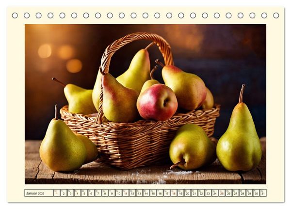 Produktbild: Gesundes frisches Obst (Tischkalender 2026 DIN A5 quer), CALVENDO Monatskalender