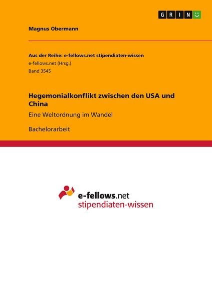 Produktbild: Hegemonialkonflikt zwischen den USA und China