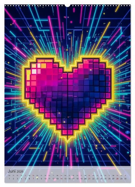 Produktbild: Back to the Eighties - Electric Neon Nights (hochwertiger Premium Wandkalender 2026 DIN A2 hoch), Kunstdruck in Hochglanz