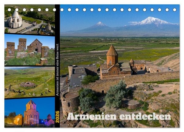 Armenien entdecken (Tischkalender 2026 DIN A5 quer), CALVENDO Monatskalender