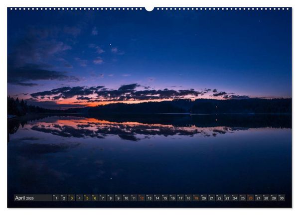 Produktbild: Himmelslichter - Mond und Sterne (hochwertiger Premium Wandkalender 2026 DIN A2 quer), Kunstdruck in Hochglanz