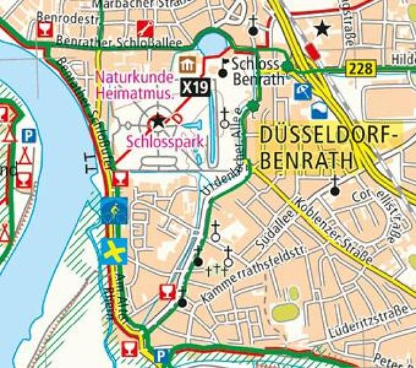 Produktbild: Publicpress Rad- und Wanderkarte D&uuml;sseldorf, Neuss, Krefeld, Ratingen, Hilden 1:50.000
