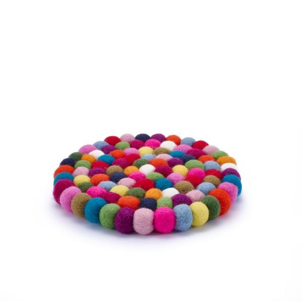 Produktbild: Filzuntersetzer, dots bunt