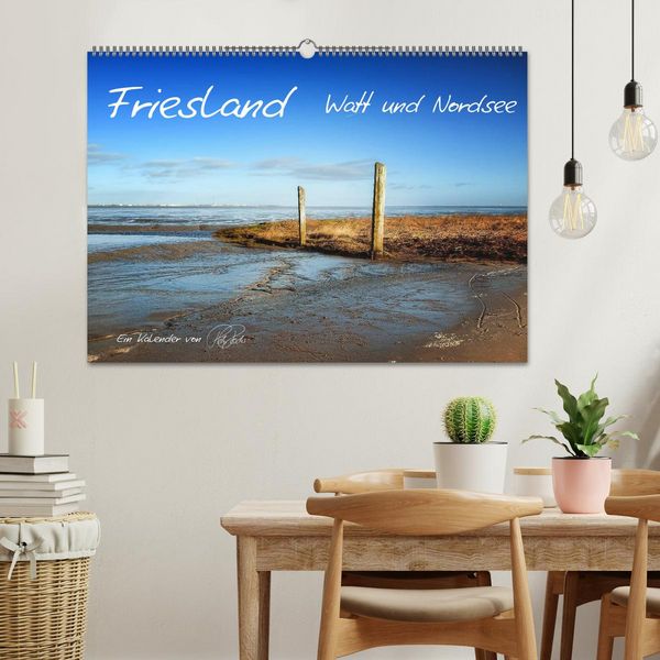 Produktbild: Friesland - Watt und Nordsee / CH-Version (Wandkalender 2026 DIN A2 quer), CALVENDO Monatskalender