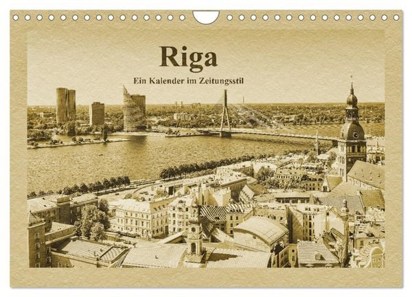 Produktbild: Riga &ndash; Ein Kalender im Zeitungsstil (Wandkalender 2026 DIN A4 quer), CALVENDO Monatskalender