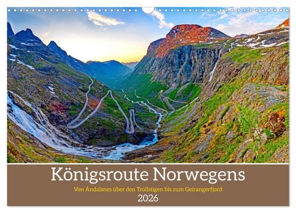 Produktbild: K&ouml;nigsroute Norwegens (Wandkalender 2026 DIN A3 quer), CALVENDO Monatskalender