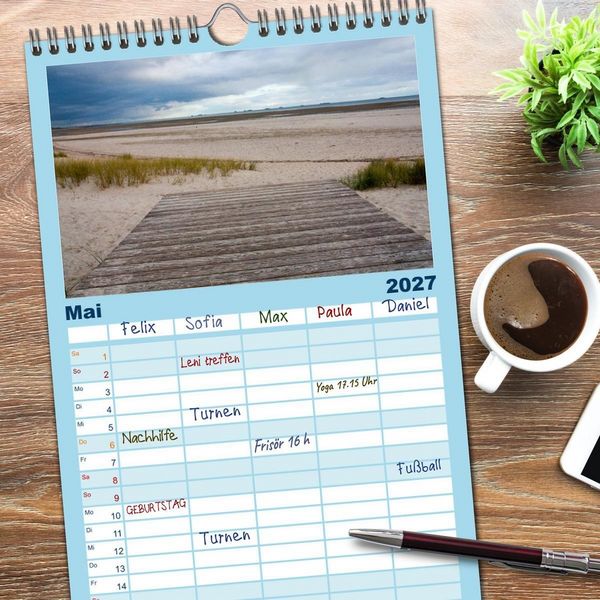 Produktbild: Familienplaner 2027 - F&ouml;hr 2027. Portr&auml;t einer Insel mit 5 Spalten (Wandkalender, 21 x 45 cm) CALVENDO
