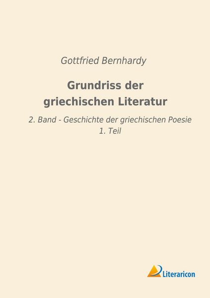 Produktbild: Grundriss der griechischen Literatur