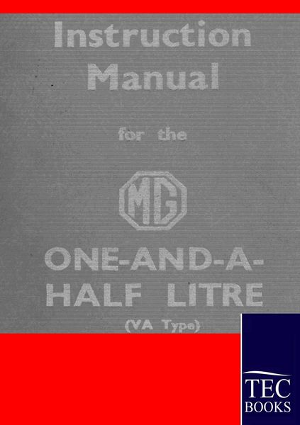 Produktbild: Instruction Manual for the MG 1,5 Litre