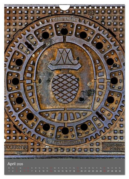 Produktbild: Gullydeckel (Wandkalender 2026 DIN A4 hoch), CALVENDO Monatskalender