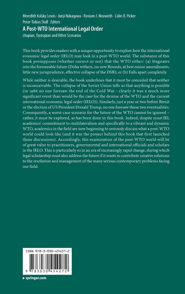 Produktbild: A Post-WTO International Legal Order
