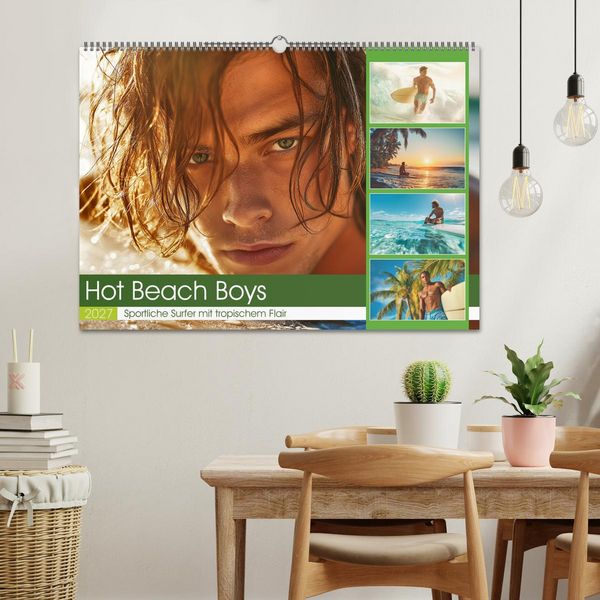 Produktbild: Hot Beach Boys (Wandkalender 2027 DIN A2 quer), CALVENDO Monatskalender
