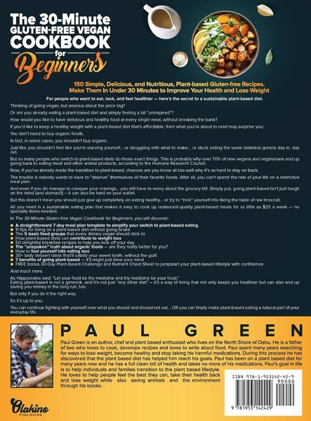 Produktbild: The 30-Minute Gluten-free Vegan Cookbook for Beginners