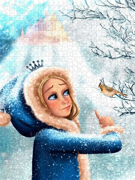 Produktbild: CALVENDO Puzzle Prinzessin im Schnee | 1000 Teile Lege-Gr&ouml;&szlig;e 64x48cm Foto-Puzzle f&uuml;r gl&uuml;ckliche Stunden