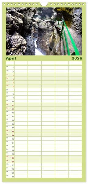 Produktbild: Familienplaner 2026 - Erlebe mit mir das Allg&auml;u mit 5 Spalten (Wandkalender, 21 x 45 cm) CALVENDO