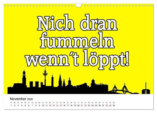 Produktbild: Hamburger Schnack (Wandkalender 2026 DIN A3 quer), CALVENDO Monatskalender