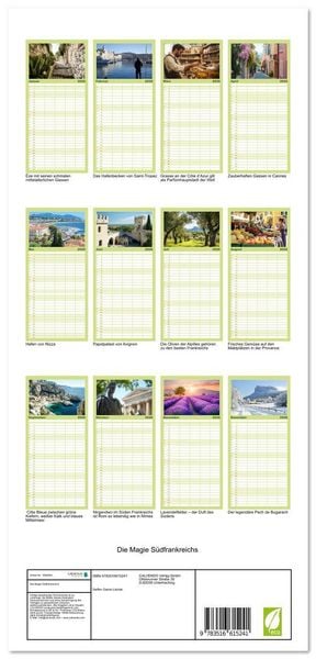 Produktbild: Familienplaner 2026 - Die Magie S&uuml;dfrankreichs mit 5 Spalten (Wandkalender, 21 x 45 cm) CALVENDO