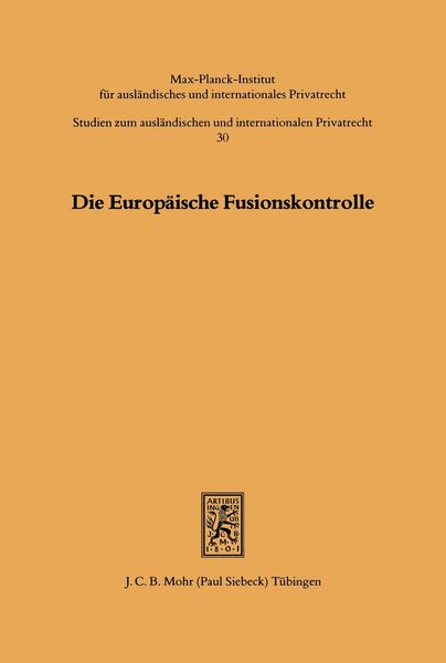 Produktbild: Die Europ&auml;ische Fusionskontrolle