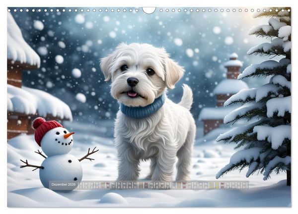 Produktbild: Kuschelige Hunde - kleine Herzensbrecher in Aktion (Wandkalender 2026 DIN A3 quer), CALVENDO Monatskalender