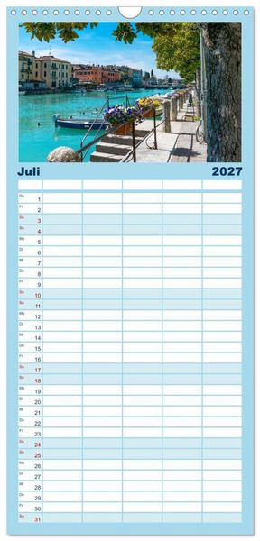 Produktbild: Familienplaner 2027 - Traumziel am Gardasee. Peschiera del Garda mit 5 Spalten (Wandkalender, 21 x 45 cm) CALVENDO