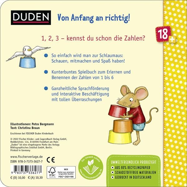 Produktbild: Duden 18+: F&uuml;r kleine Schlaum&auml;use: Zahlen (Lustiges Mitmach-Buch f&uuml;r die Kleinsten)