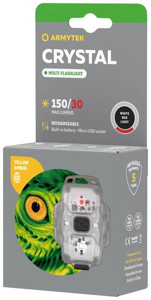 Produktbild: ArmyTek F07001Y Crystal Yellow Mobile Kleinleuchte LED Gelb, Transparent