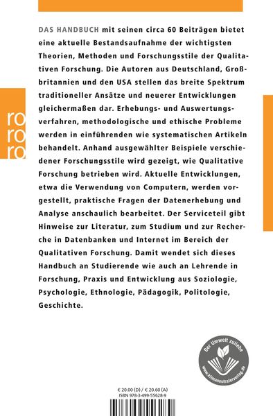 'Qualitative Forschung' Von 'Uwe Flick' - Buch - '978-3-499-55628-9'