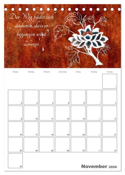 Produktbild: Harmonie und Freude Buddhistische Weisheiten 2026 (Tischkalender 2026 DIN A5 hoch), CALVENDO Monatskalender