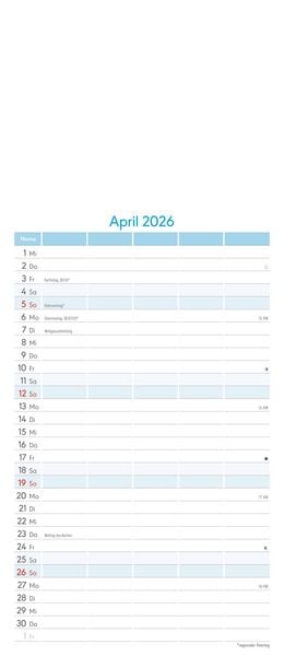 Produktbild: Kreativ-Kalender Familienplaner 2026 - 5 Spalten - 19,5x45 cmFoto, Malen, Basteln - datiert - Kreativkalender - Foto-Kalender - Familienkalender - Wan
