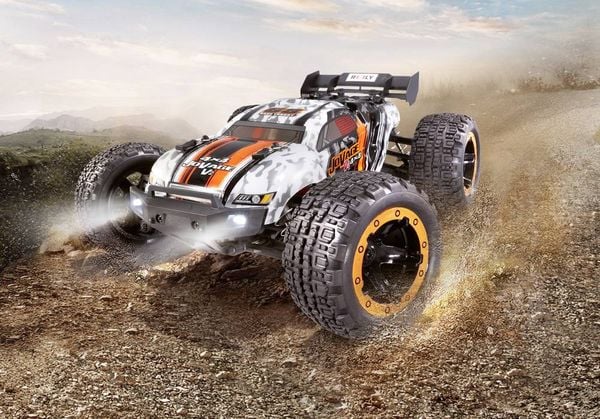 Produktbild: Reely JoVage 4x4 V2 Orange/Wei&szlig; Brushed 1:16 RC Modellauto Elektro Truggy Allradantrieb (4WD) RtR 2,4 GHz inkl. Akku und Ladekabel