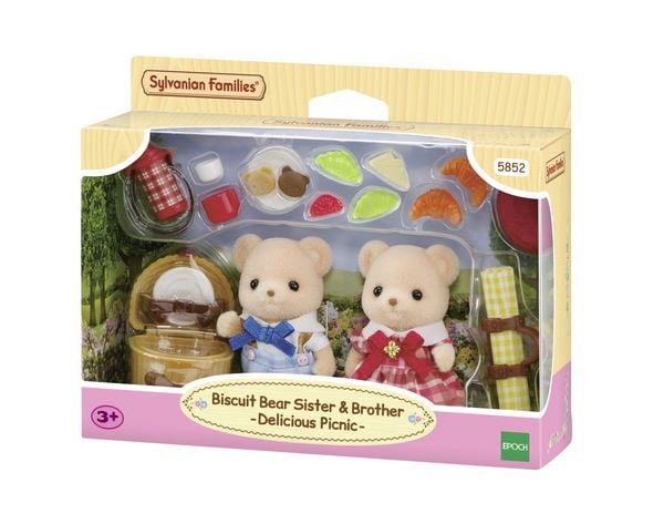 Produktbild: Sylvanian Families 5852 - Biscuit B&auml;ren Geschwister Picknickspa&szlig;