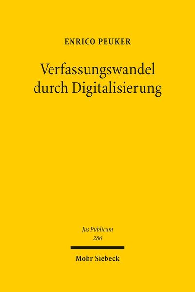 Produktbild: Verfassungswandel durch Digitalisierung