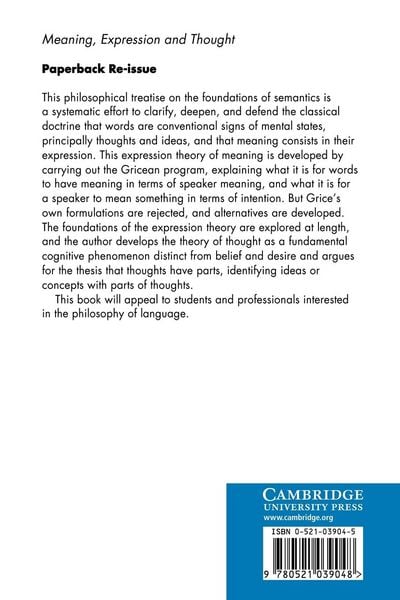 Produktbild: Meaning, Expression and Thought
