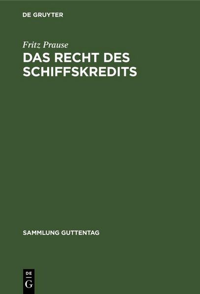 Produktbild: Das Recht des Schiffskredits