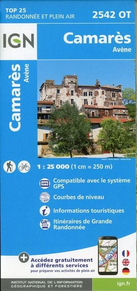 Produktbild: Camar&egrave;s. Av&egrave;ne 1:25 000