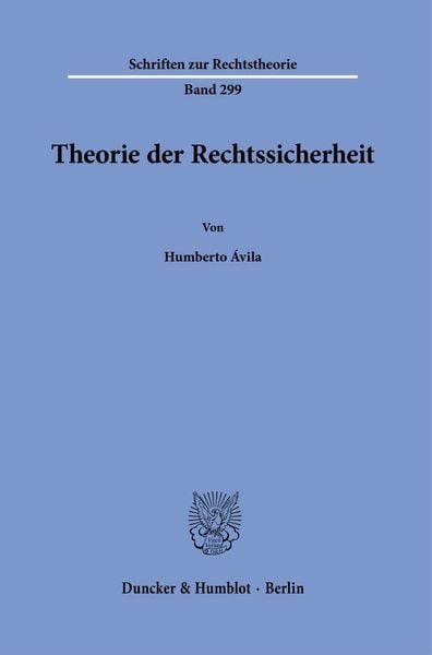 Produktbild: Theorie der Rechtssicherheit.
