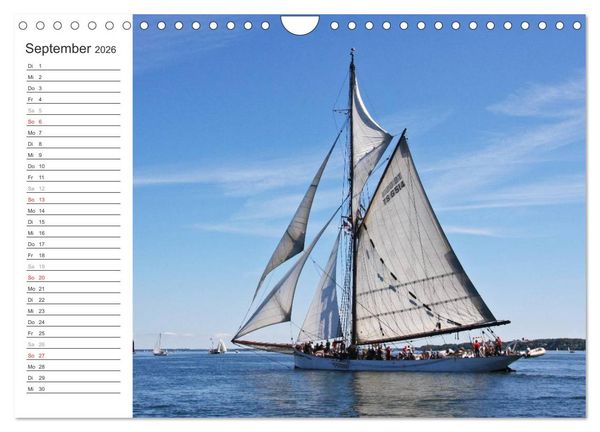 Produktbild: Historische Segelschiffe auf der Ostsee (Wandkalender 2026 DIN A4 quer), CALVENDO Monatskalender