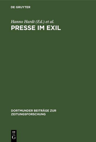 Produktbild: Presse im Exil