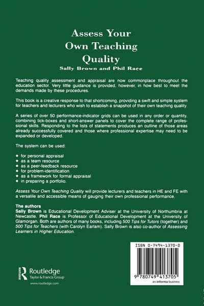 Produktbild: Assess Your Own Teaching Quality