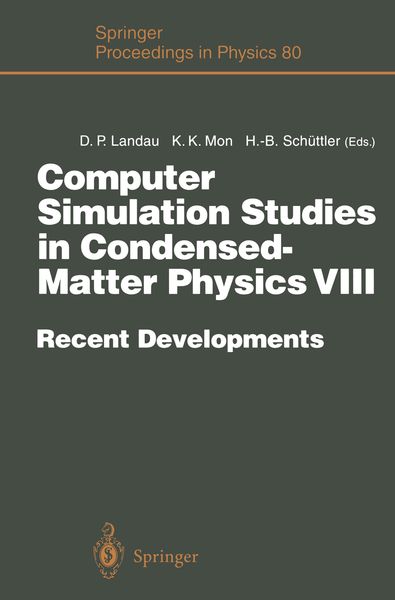 Produktbild: Computer Simulation Studies in Condensed-Matter Physics VIII