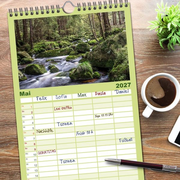 Produktbild: Familienplaner 2027 - Der Harz einfach magisch mit 5 Spalten (Wandkalender, 21 x 45 cm) CALVENDO